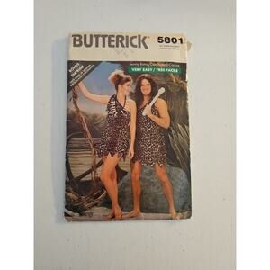 Butterick 5801 Cave Man Cave woman costume Adult Cut To LARGE